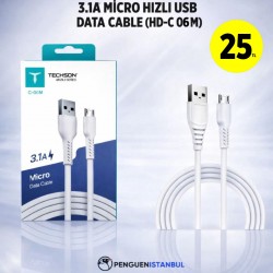 3.1A MİCRO HIZLI USB DATA CABLE (HD- C 06M)