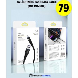 3A LİGHTNİNG FAST DATA CABLE (MD-MD200L)