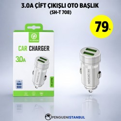 3.0A ÇİFT ÇIKIŞLI OTO BAŞLIK (SH-0T 708)