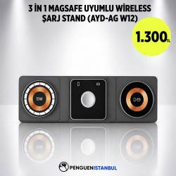 3 İN 1 MAGSAFE UYUMLU WİRELESS ŞARJ STAND (AYD-AG W12)