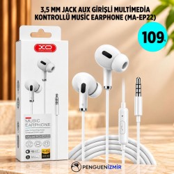 3.5MM JACK AUX GİRİŞLİ MULTİMEDİA KONTROLLÜ MUSİC EARPHONE (MA-EP22)