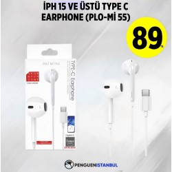 İPH 15 VE ÜSTÜ TYPE C EARPHONE (PLO-Mİ 55)