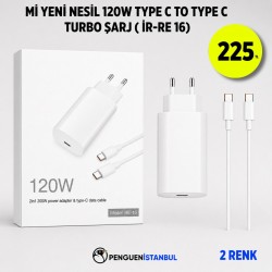 Mİ YENİ NESİL 120W TYPE C TO TYPE C TURBO ŞARJ (İR-RE 16)