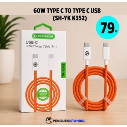 60W TYPE C TO TYPE C USB (SH-YK K352)