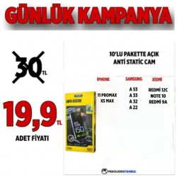 10'LU PAKETTE AÇIK ANTİ STATİC CAM 