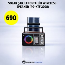 SOLAR ŞARJLI NOSTALJİK WİRELESS SPEAKER (PG-KTF 2208)