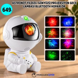 ASTRONOT YILDIZLI GÖKYÜZÜ PROJEKSİYON GECE LAMBASI BLUETOOTH HOPARLÖR 