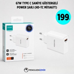 67W TYPE C SANİYE GÖSTERGELİ POWER ŞARJ (HD-TC Mİ11A67T)