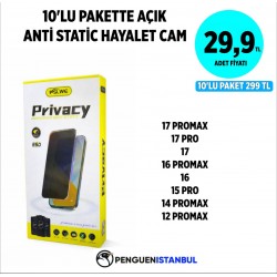 10'LU PAKETTE AÇIK ANTİ STATİC HAYALET CAM 