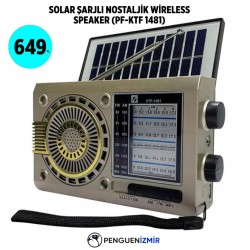 SOLAR ŞARJLI NOSTALJİK WİRELESS SPEAKER (PG-KTF  1481)