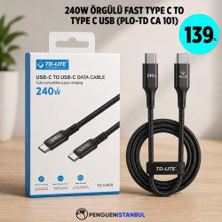 240W ÖRGÜLÜ FAST TYPE C TO TYPE C USB (PLO-TD CA 101)