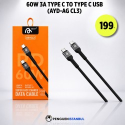 60W 3A TYPE C TO TYPE C USB (AYD-AG CL3)