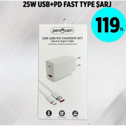 24W USB +PD FAST TYPE ŞARJ 